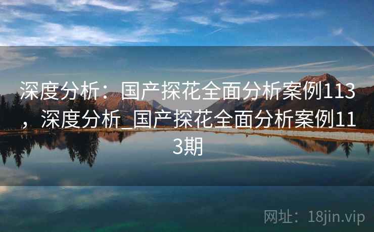 深度分析：国产探花全面分析案例113，深度分析_国产探花全面分析案例113期  第1张