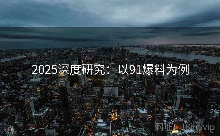 2025深度研究：以91爆料为例  第2张