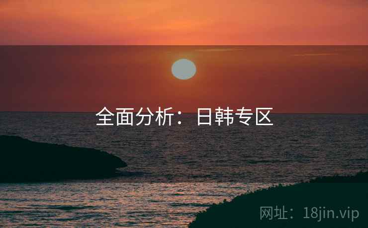 全面分析：日韩专区  第1张