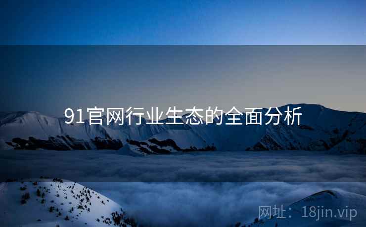 91官网行业生态的全面分析  第2张
