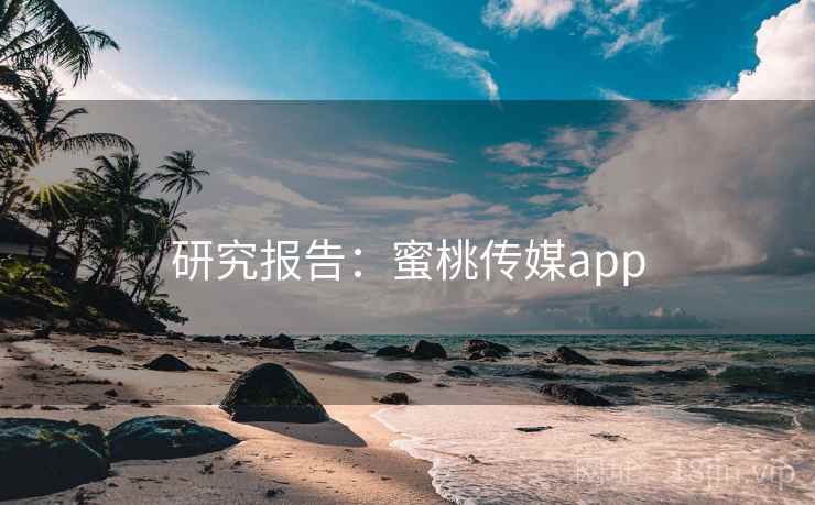研究报告：蜜桃传媒app  第2张